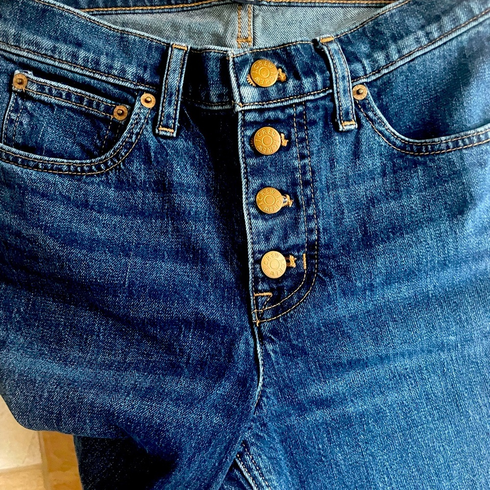 J.CREW Flare crop jean in all-day stretch  size 25 color Marine Sea Wash